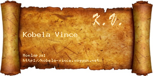 Kobela Vince névjegykártya